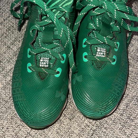 Under Armour Green High-Top Sneakers with White Accents - Picture 3 of 5